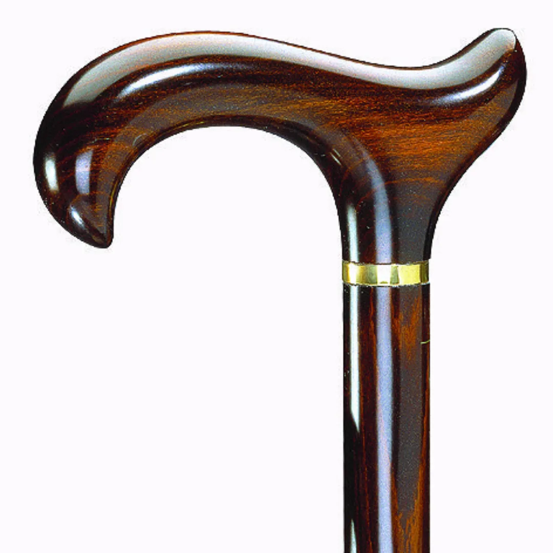 The Chestnut Derby — Polished Cherry · Derby Handle · Brass Collar