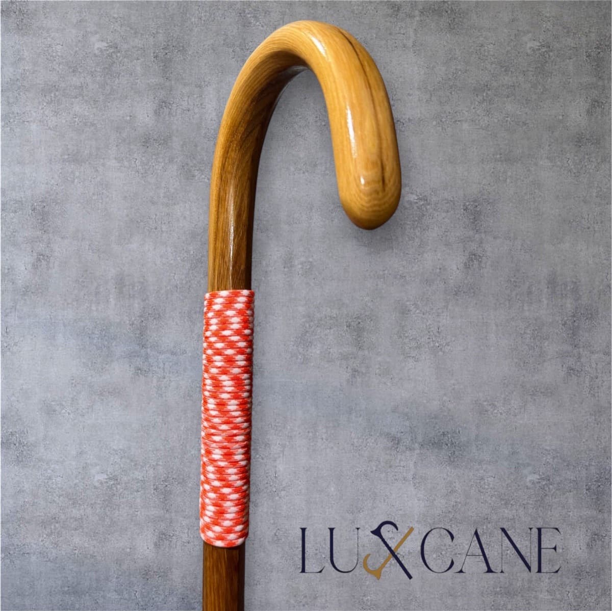The Creamsicle Cane — Solid American Hickory